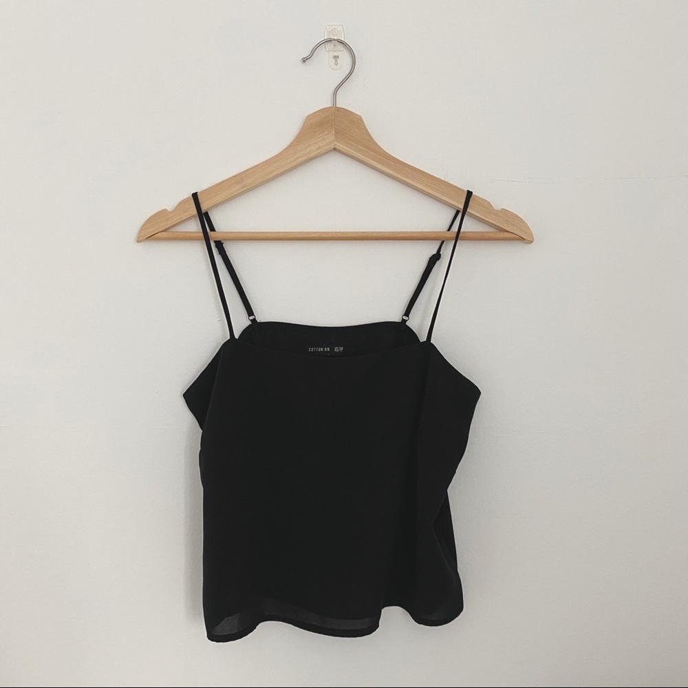 flowy black tank